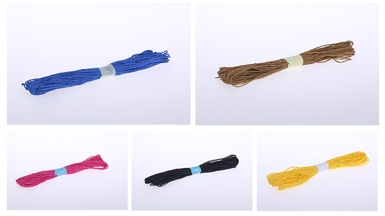 The manufacturer directly supplying 30 meters of color twin-strand paper rope DIY manual weaving materials with a large number of craft knitting