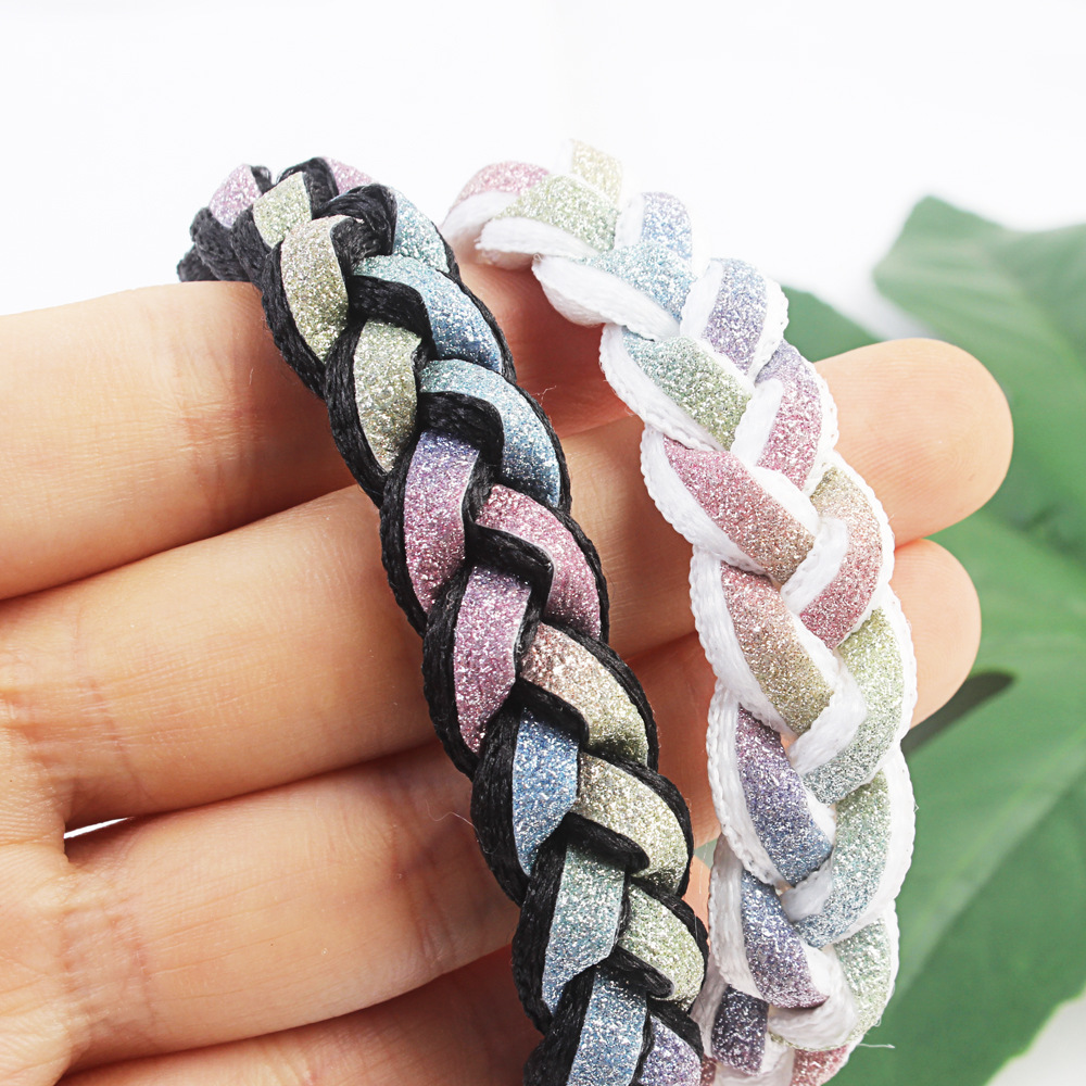 Holographic reflection net red little lion bracelet douyin with a student lovers knitting shoelace color hand rope wholesale