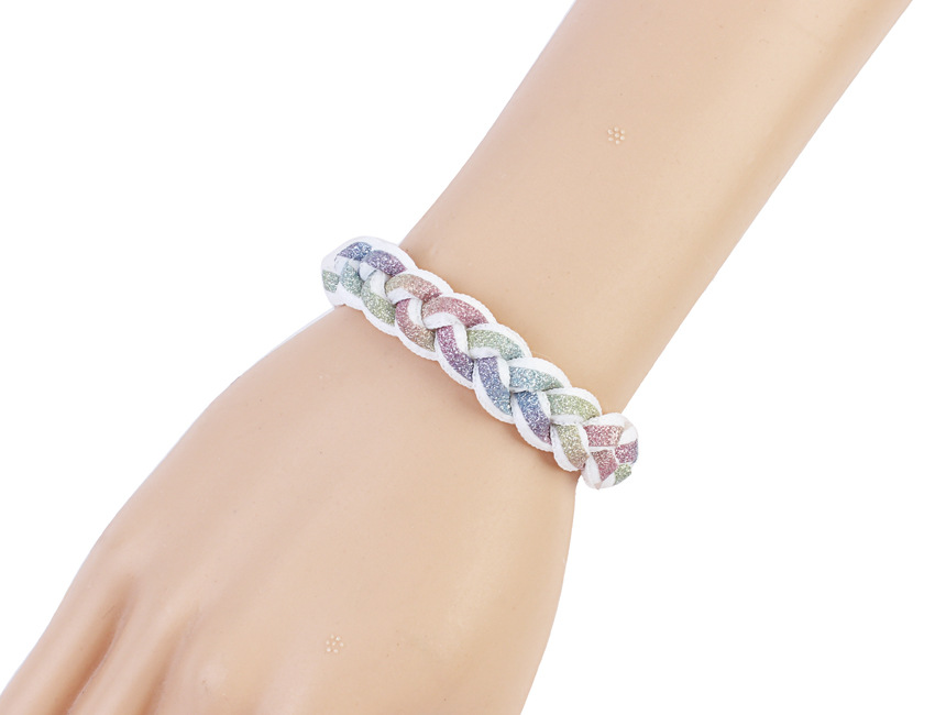 Holographic reflection net red little lion bracelet douyin with a student lovers knitting shoelace color hand rope wholesale Holographic reflection net red little lion bracelet douyin with a student lovers knitting shoelace color hand rope wholesale