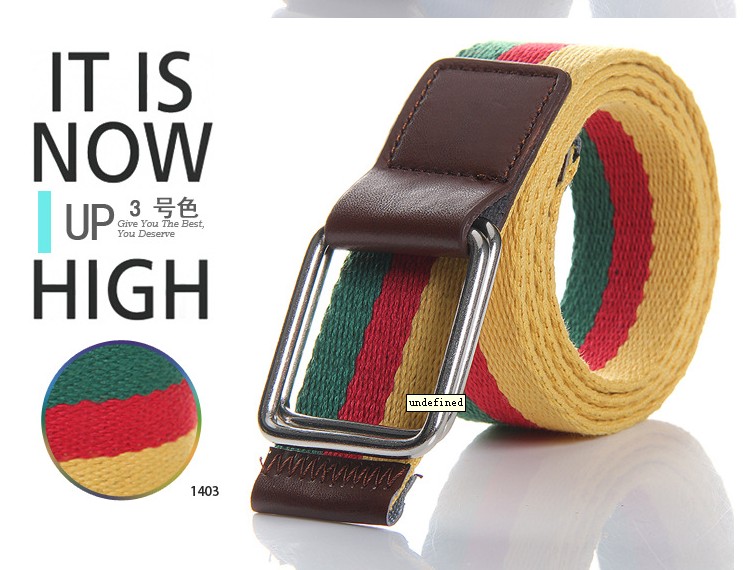 New three knitted fabric with woven canvas belt color variety