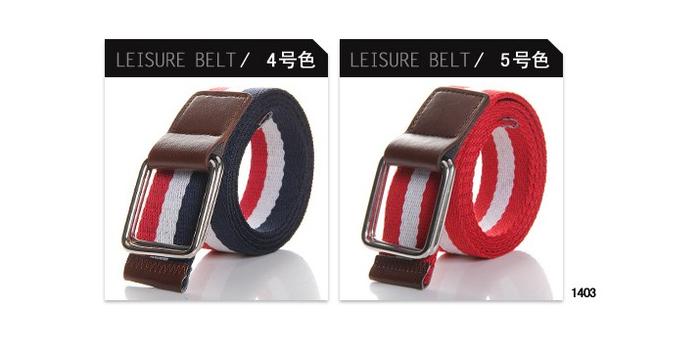 New three knitted fabric with woven canvas belt color variety