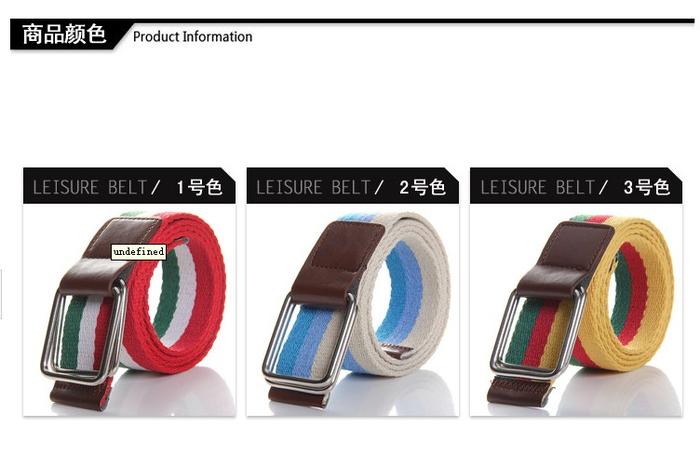 New three knitted fabric with woven canvas belt color variety