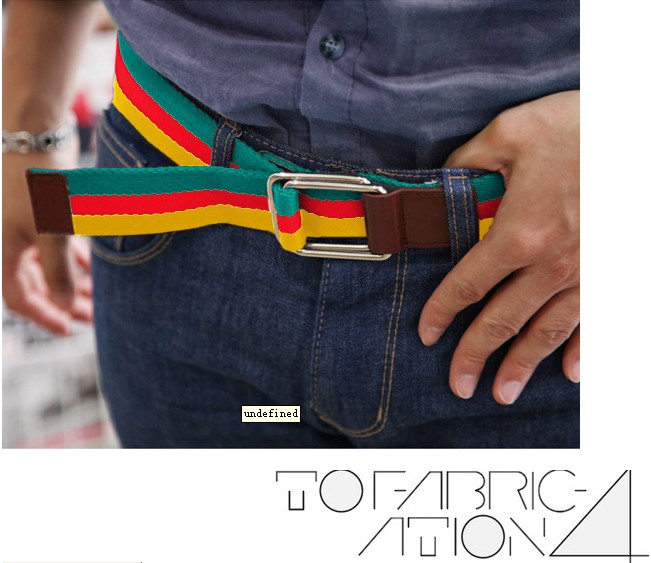 New three knitted fabric with woven canvas belt color variety