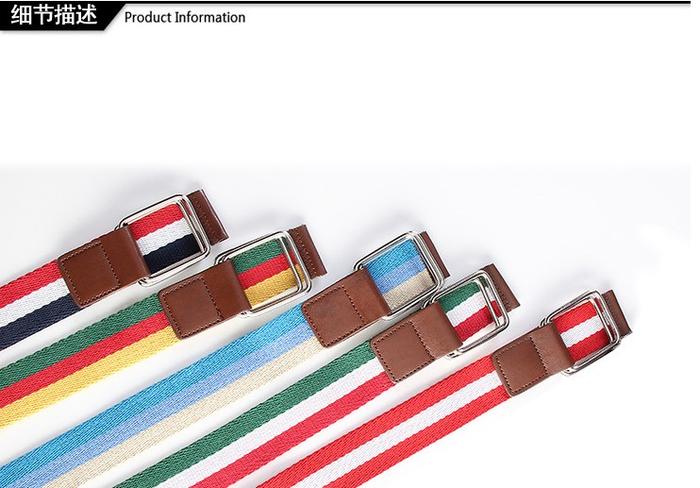 New three knitted fabric with woven canvas belt color variety