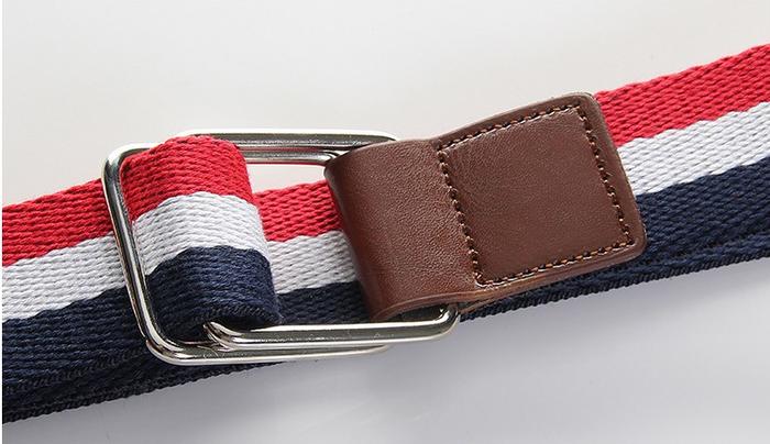 New three knitted fabric with woven canvas belt color variety