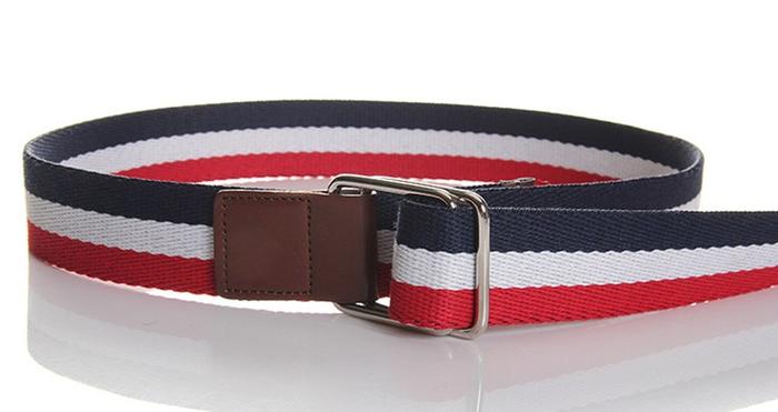 New three knitted fabric with woven canvas belt color variety