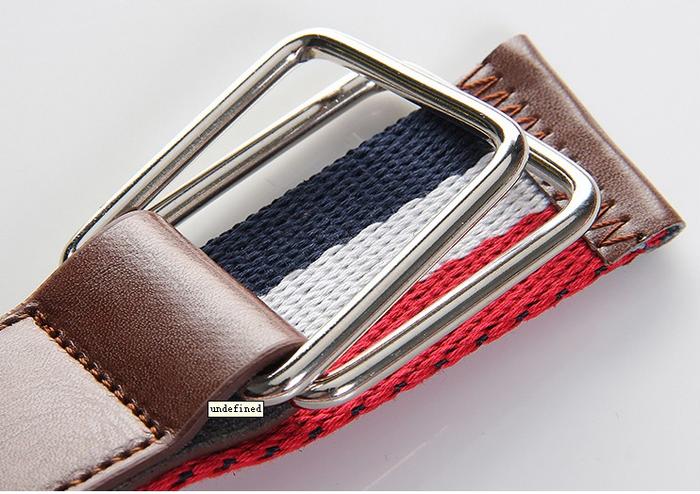 New three knitted fabric with woven canvas belt color variety