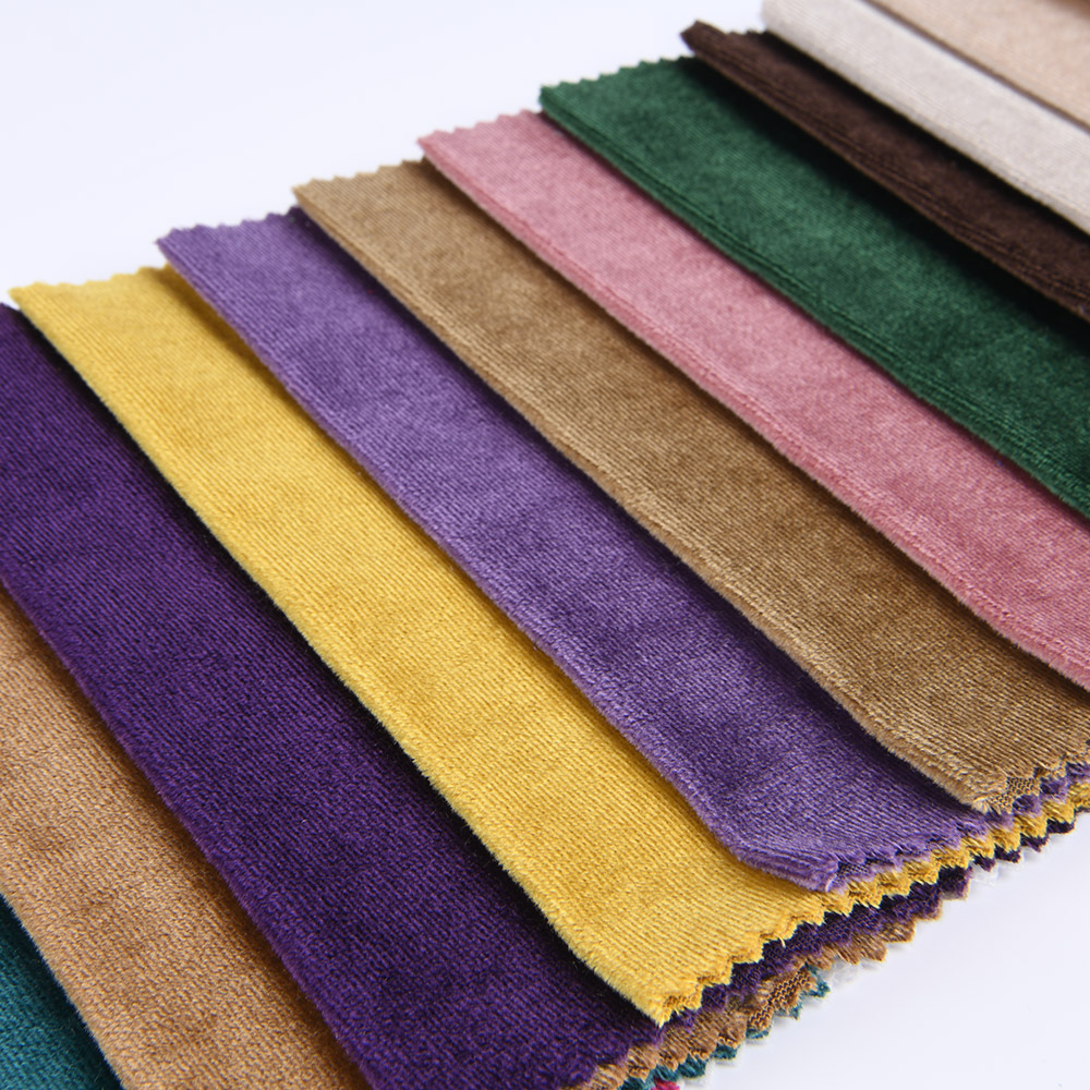 Wholesale Home Textile Fabric Polyester Warp Knitted Fabric Italian Velvet Sofa Slipcover Fabric Can Be Customized
