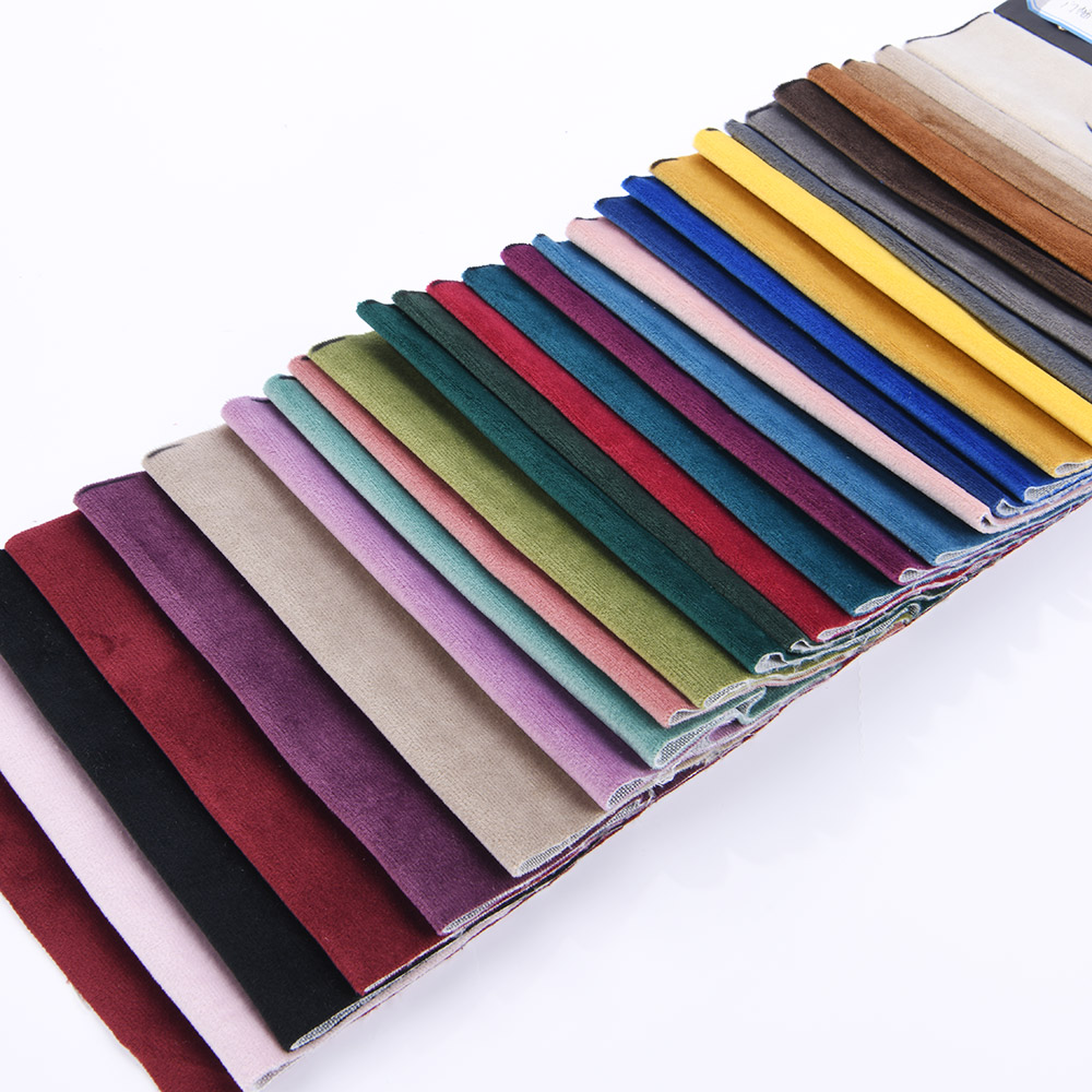 Wholesale Home Textile Fabric Polyester Warp Knitted Fabric Italian Velvet Sofa Slipcover Fabric Can Be Customized