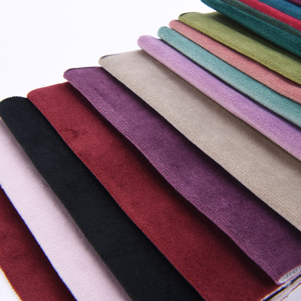 Wholesale Home Textile Fabric Polyester Warp Knitted Fabric Italian Velvet Sofa Slipcover Fabric Can Be Customized