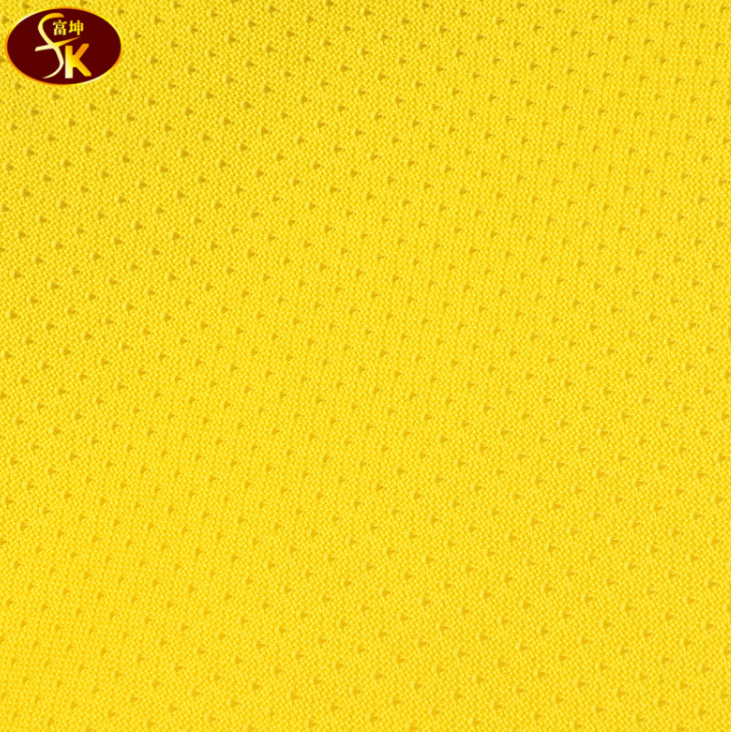 Full star mesh fabric polyester low elastic bird eye fabric breathable sports suit polyester knitted fabric