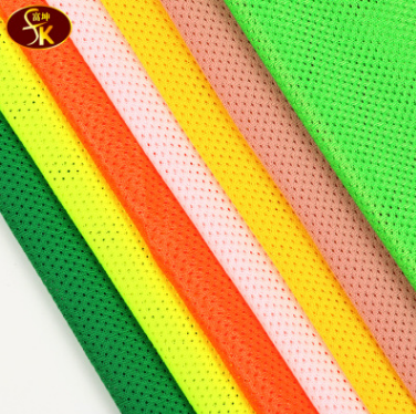 Full star mesh fabric polyester low elastic bird eye fabric breathable sports suit polyester knitted fabric