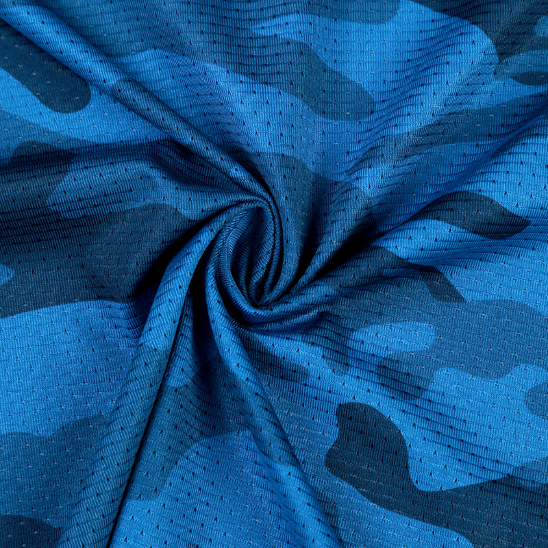 Spot Moisture Absorption Sweat T-shirt Fabric Camouflage mesh Knitted Fabric Quick dry Breathable Wear Fabric