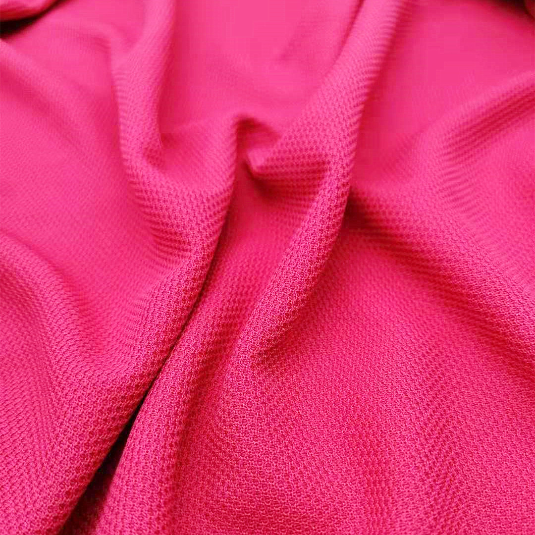 Polyester Pique Mesh Fabric Knitted Fabric Moisture Wicking Sports Fabric Healthy Pkcloth Solid Color Spot