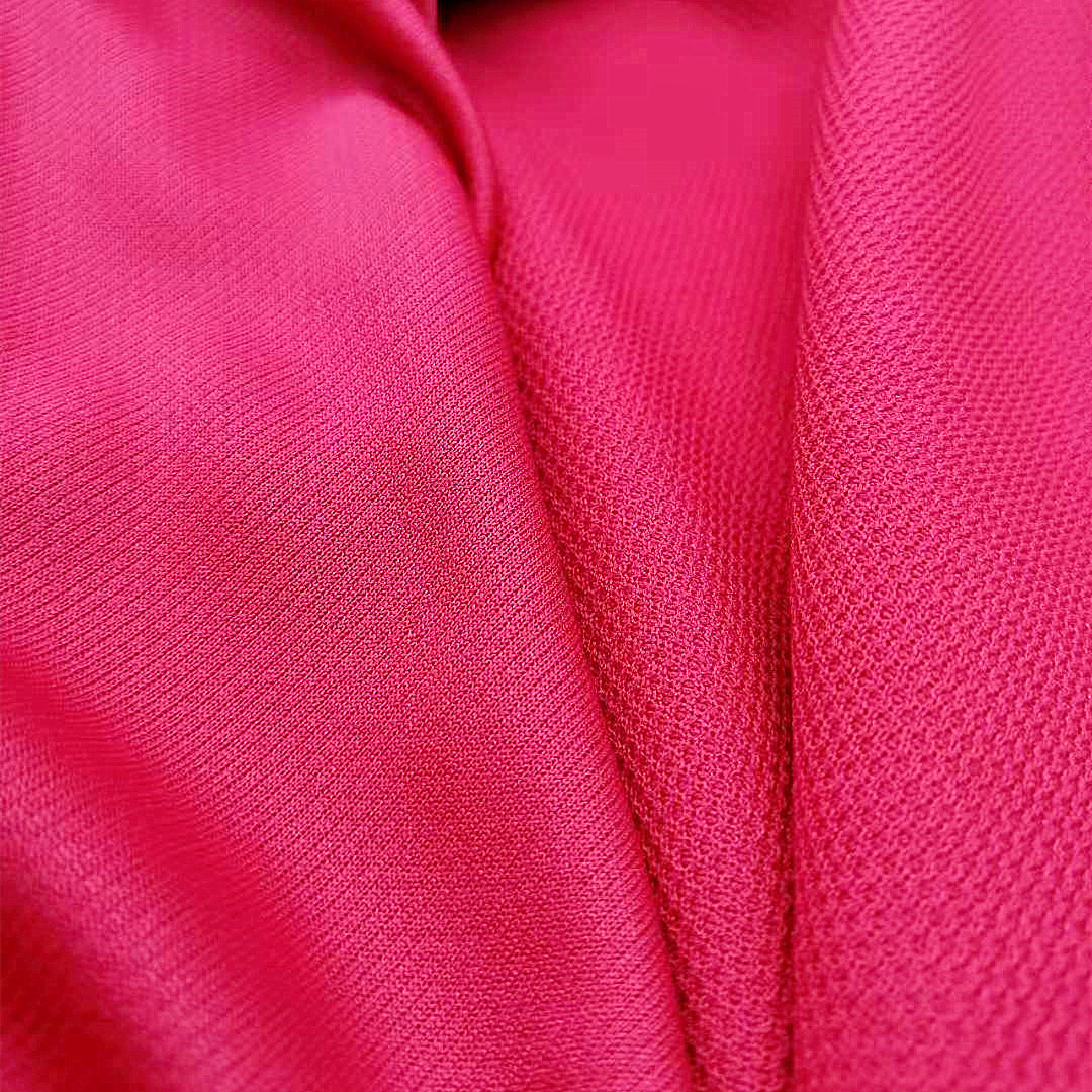 Polyester Pique Mesh Fabric Knitted Fabric Moisture Wicking Sports Fabric Healthy Pkcloth Solid Color Spot