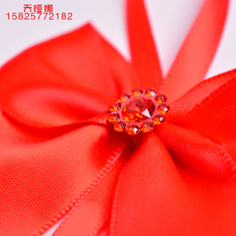 Ribbon Solid Color Diamond-Embedded Exquisite Handmade Bow Garment Accessories Ribbon Ribbon Wholesale