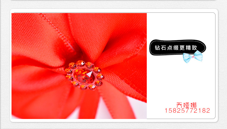 Ribbon Solid Color Diamond-Embedded Exquisite Handmade Bow Garment Accessories Ribbon Ribbon Wholesale