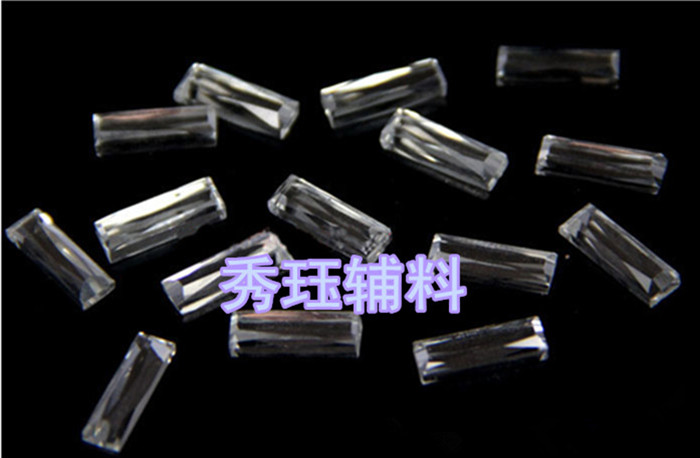 The Middle East hot drilling 5*10 star surface long rectangular shaped diamond garment accessories