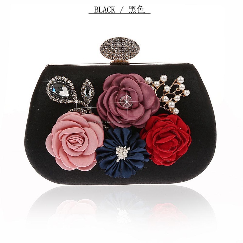 Amazon Hot Sale Diamond Decals Hand-Held Women&#039;s Bag Wedding Bride Dress Garment Bag Dinner Evening Bag
