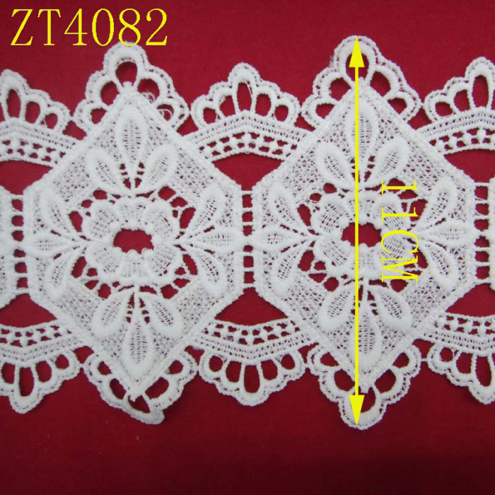 Factory direct this white polyester lace diamond pattern lace water soluble embroidery garment accessories Factory direct this white polyester lace diamond pattern lace water soluble embroidery garment accessories