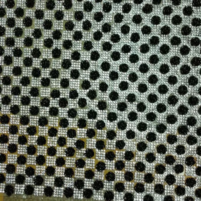 Bow plum CK diamond pattern plastic aluminum mesh network version glass drill garment accessories