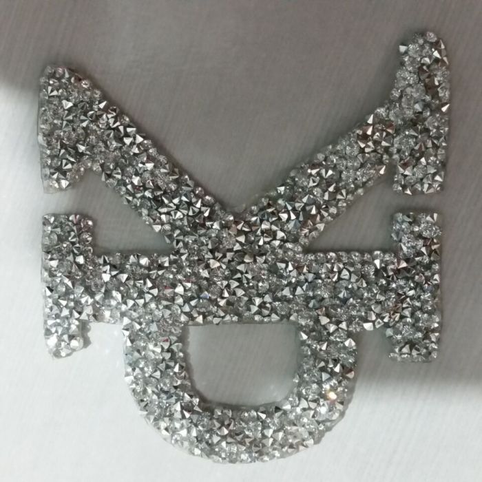 Bow plum CK diamond pattern plastic aluminum mesh network version glass drill garment accessories