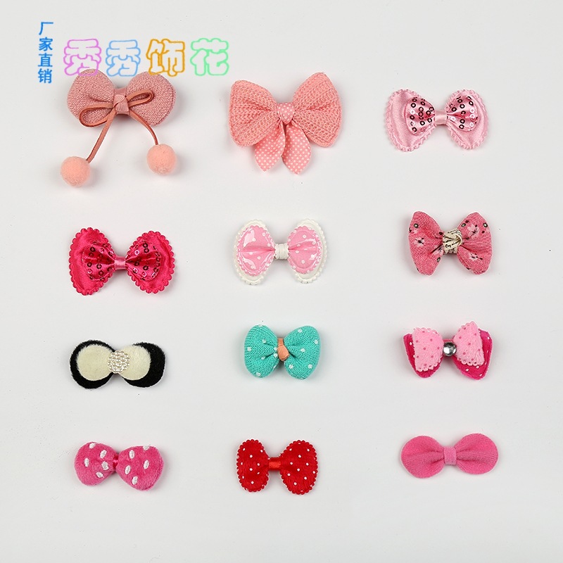 Creative new multicolor diy bow garment, footwear and hat accessories, fashion band diamond bow mask earmuff accessories Creative new multicolor diy bow garment, footwear and hat accessories, fashion band diamond bow mask earmuff accessories