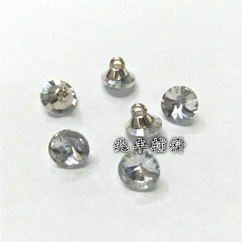 Wholesale diamond crystal button button button garment accessories glass drill