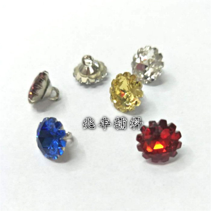Wholesale diamond crystal button button button garment accessories glass drill Wholesale diamond crystal button button button garment accessories glass drill