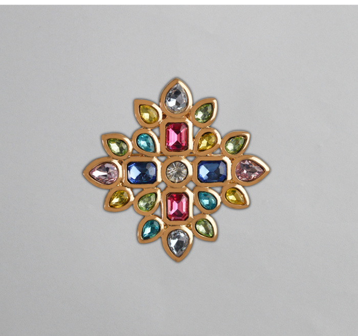 Korean jewelry fashion garment accessories Diamond Brooch alloy retro Unisex