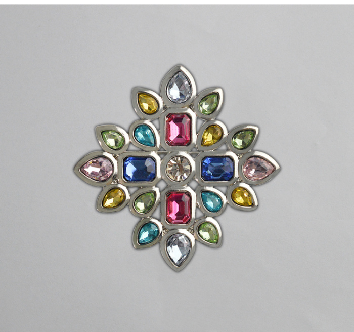 Korean jewelry fashion garment accessories Diamond Brooch alloy retro Unisex