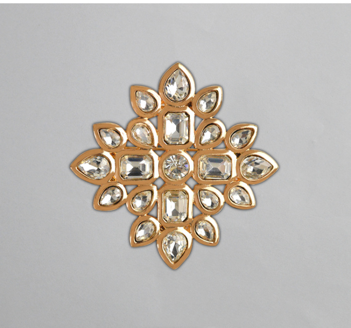 Korean jewelry fashion garment accessories Diamond Brooch alloy retro Unisex