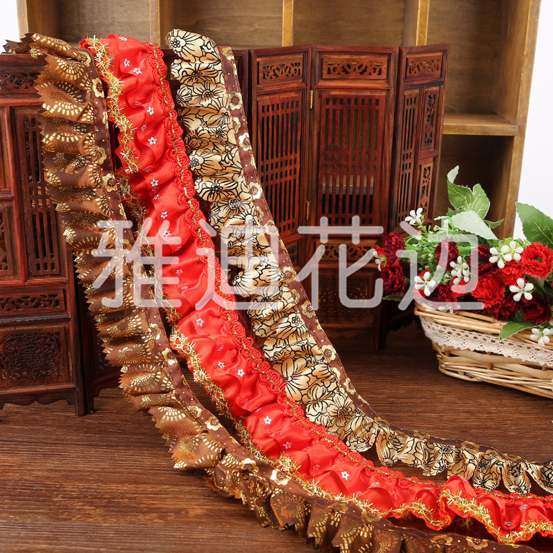 High - quality polyester lace fashion matching diy accessories garment decoration wrinkle lace