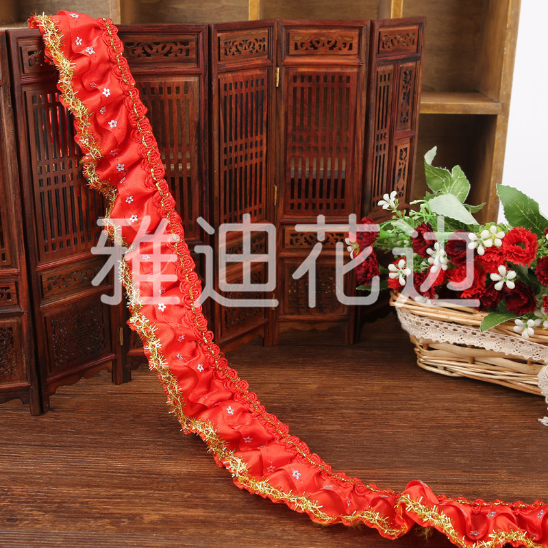 High - quality polyester lace fashion matching diy accessories garment decoration wrinkle lace