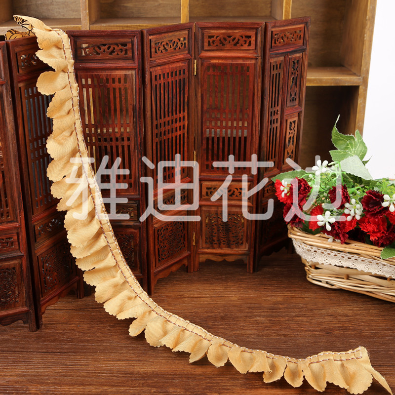 High - quality polyester lace fashion matching diy accessories garment decoration wrinkle lace