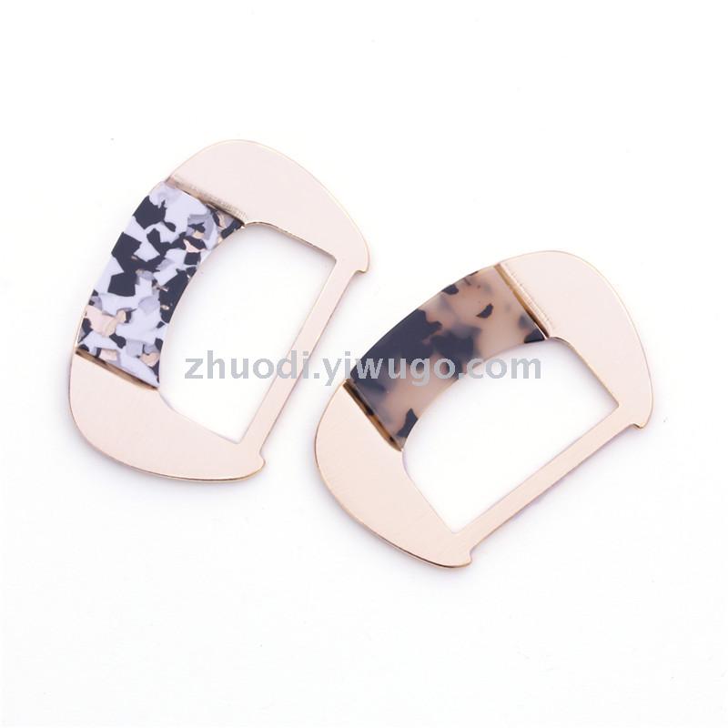 Environmental protection silk scarf buckle belt buckle garment corner buckle buckle day word buckle three gear buckle female decoration buckle