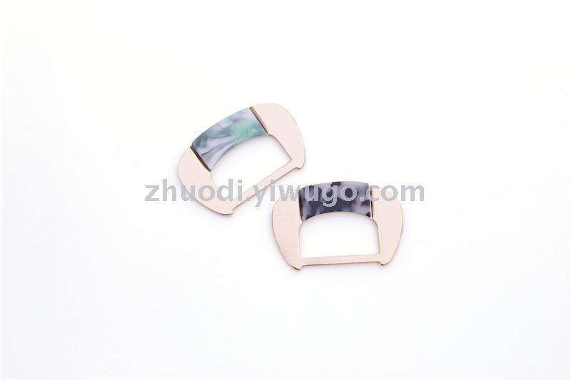 Environmental protection silk scarf buckle belt buckle garment corner buckle buckle day word buckle three gear buckle female decoration buckle