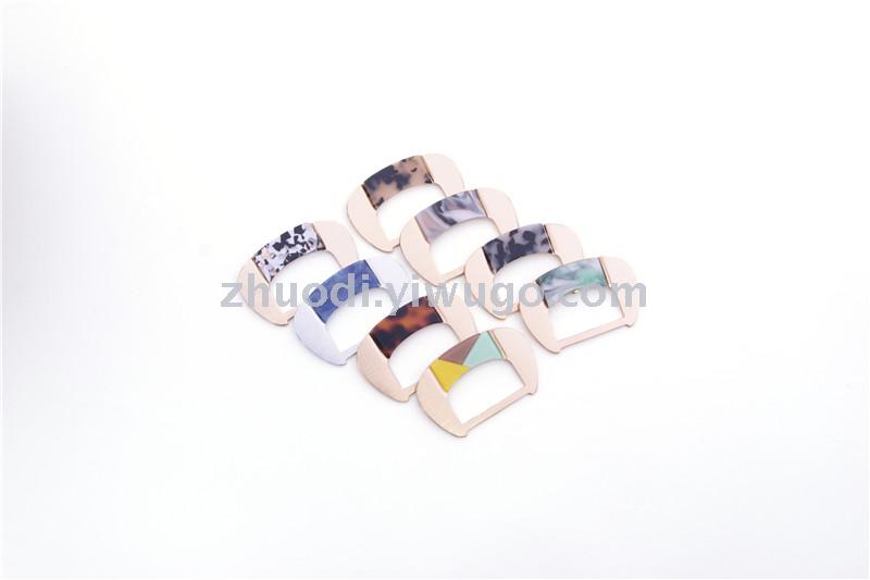 Environmental protection silk scarf buckle belt buckle garment corner buckle buckle day word buckle three gear buckle female decoration buckle