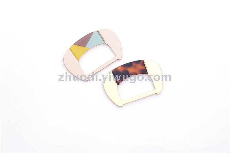 Environmental protection silk scarf buckle belt buckle garment corner buckle buckle day word buckle three gear buckle female decoration buckle