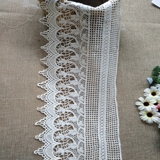 17 cm Manufacturers supply wavy hem cuffs garment skirt decoration milk silk water soluble bar code