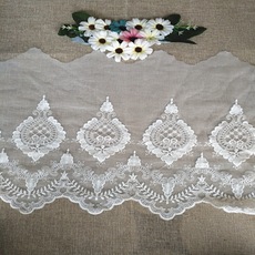 17 cm Manufacturers supply wavy hem cuffs garment skirt decoration milk silk water soluble bar code