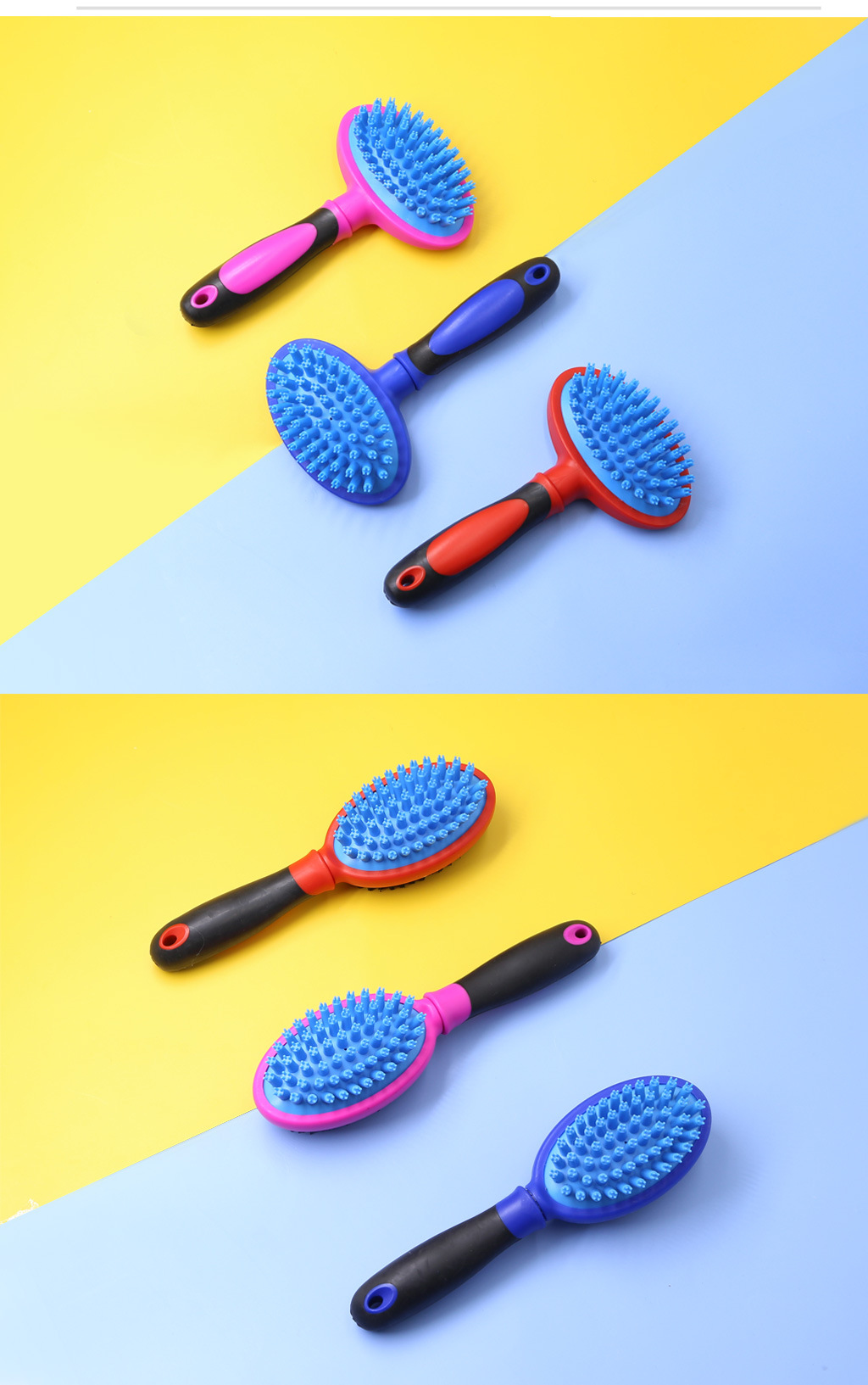 Wholesale large pet comb plastic needle pet cleaning supplies dogs and cats hair grooming tools