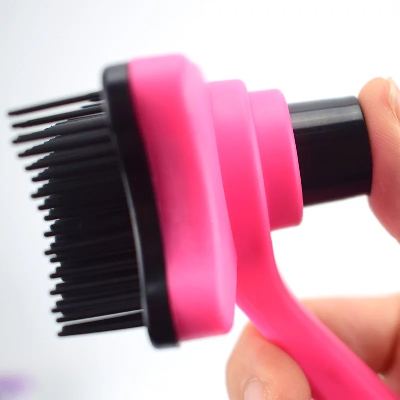 Pet dog hairbrush dog grooming knot hair removal plastic automatic hair brush hair removal dog pet supplies