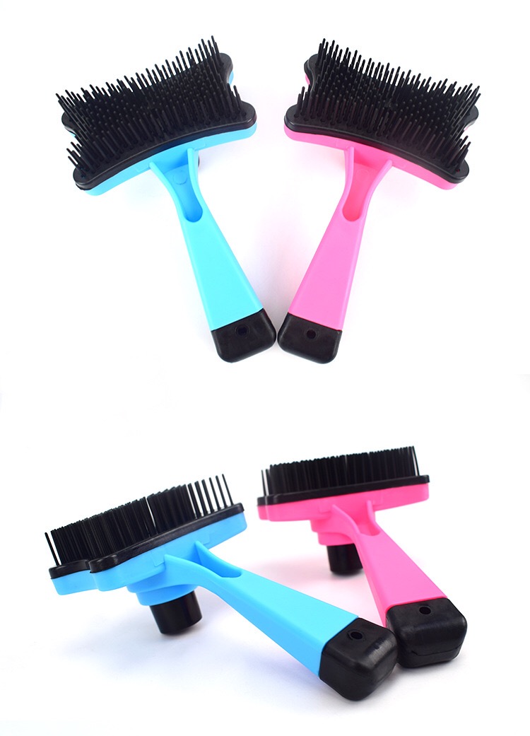 Pet dog hairbrush dog grooming knot hair removal plastic automatic hair brush hair removal dog pet supplies Pet dog hairbrush dog grooming knot hair removal plastic automatic hair brush hair removal dog pet supplies