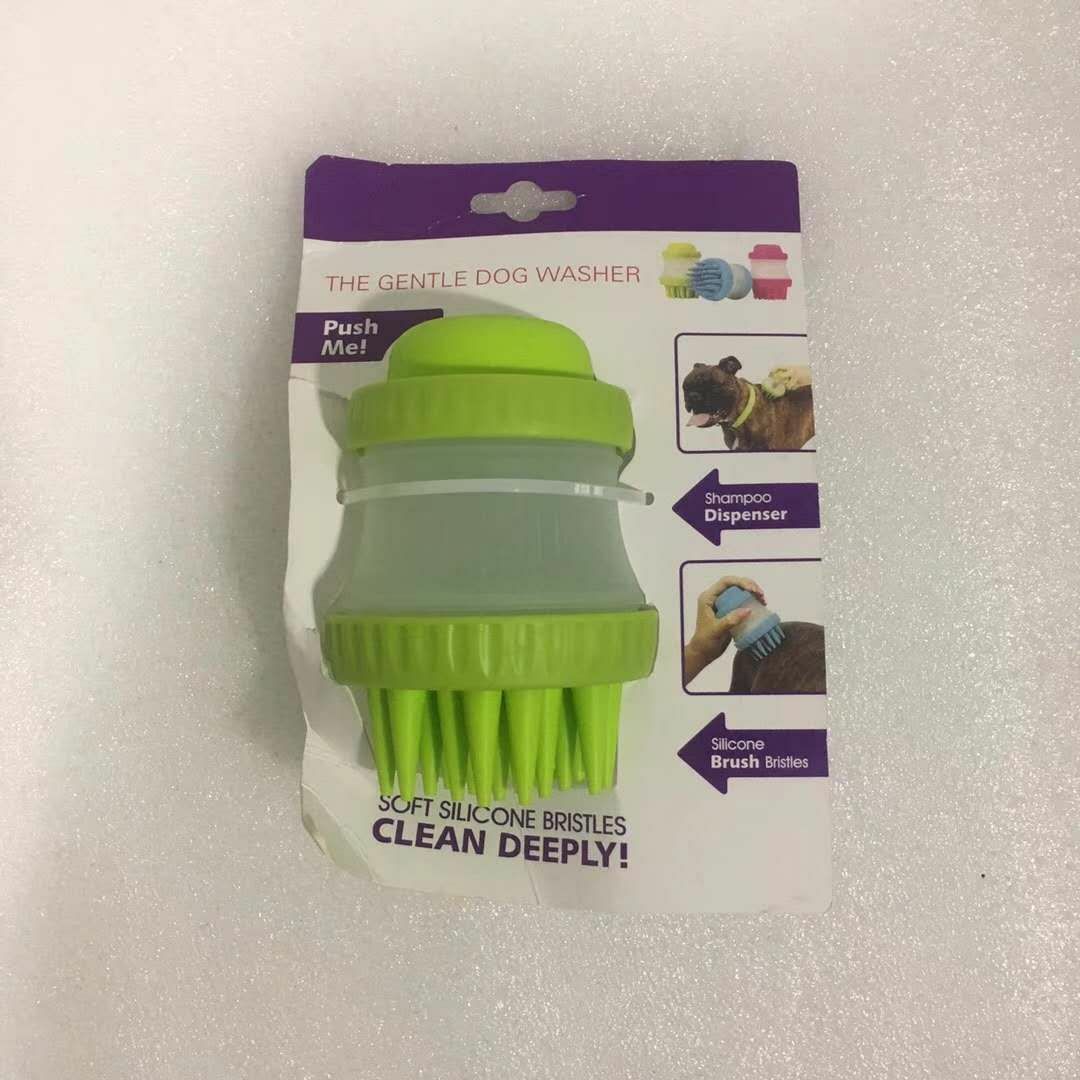 Foot cup dog bath massage brush silicone comb pet cleaning products cat hair brush hair removal grooming tool