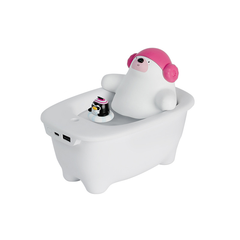 2021 New Polar Species Adorable Pet Hot USB Home Office Bathtub Bath Bear Humidifier