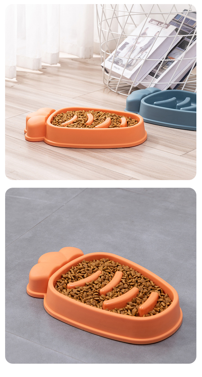 Cross-Border New Arrival Pet Bowl Dog Slow Food Bowl Creative Carrot Cat Bowl Anti-Choke Learning Bowl Pet Supplies Cross-Border New Arrival Pet Bowl Dog Slow Food Bowl Creative Carrot Cat Bowl Anti-Choke Learning Bowl Pet Supplies