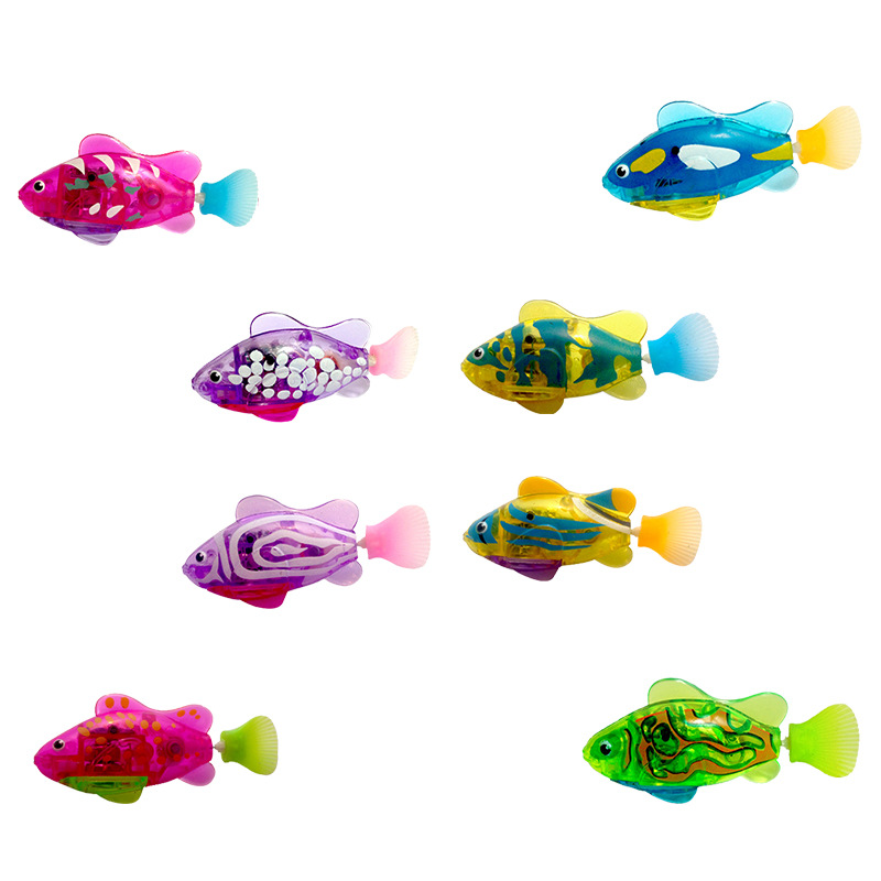 Pet toy Electric fish Water Toy baby Bath Electronic Transparent Luminous Fish Summer Products Douyin Hot Sales