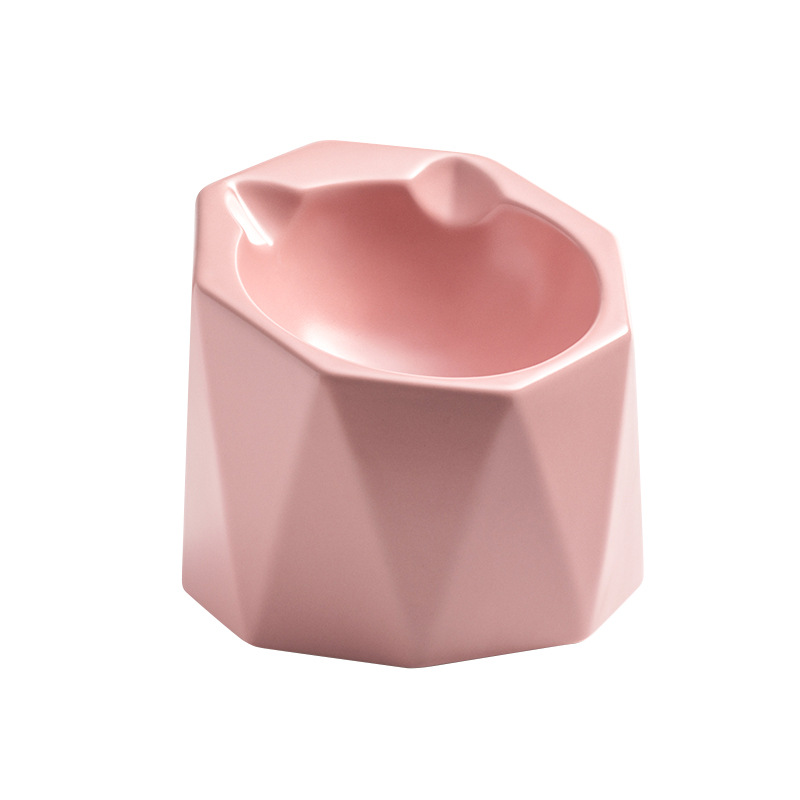 Ceramic Pet Bowl Dog Bowl Cat Bowl Ceramic Cat Dog Food Bowl Fashion Cat Ear Shape Flat Face Pet Cat Bowl