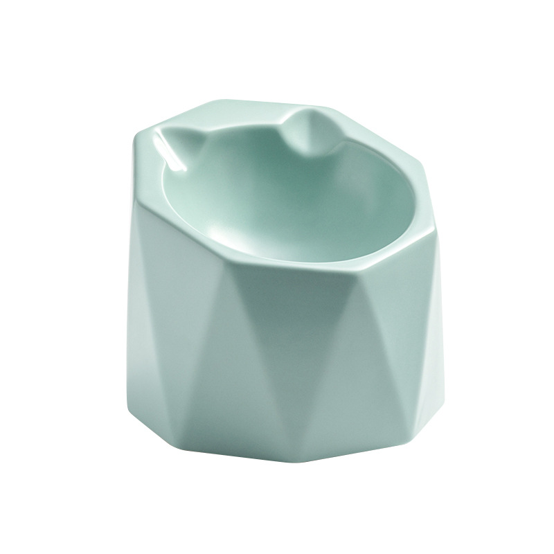 Ceramic Pet Bowl Dog Bowl Cat Bowl Ceramic Cat Dog Food Bowl Fashion Cat Ear Shape Flat Face Pet Cat Bowl